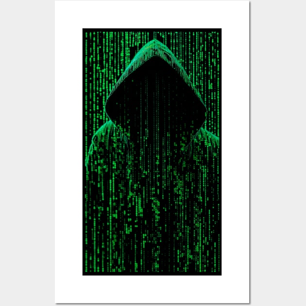 Hacker Neon Shadows Wall Art by NerdsbyLeo